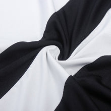 Women Dresses Fashion Black and White Striped Sexy Sleeveless Party Evening Mini Short Straight Dresses J4U66