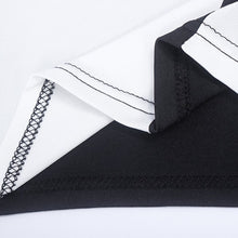 Women Dresses Fashion Black and White Striped Sexy Sleeveless Party Evening Mini Short Straight Dresses J4U66