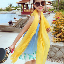 Women Long Candy Colors Soft Silk Scarf Wrap Shawl Scarves Fashion Stole J4U66