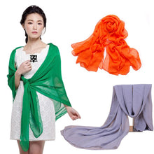 Women Long Candy Colors Soft Silk Scarf Wrap Shawl Scarves Fashion Stole J4U66