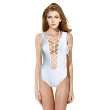 Women One-Piece Bandage Lace Up Monokini Push Up Swimsuit Bathing Swimwear LE4 J4U66
