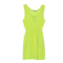 Women Party Evening Beach Slim Mini Dress Elastic Slim Waist Sleeveless Casual Dresses J4U66