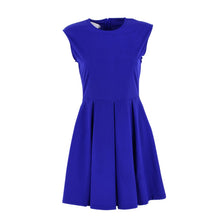 Women Pleated Chiffon Mini Dress Slim Sexy Sleeveless Casual Dresses Vestidos J4U66