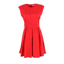 Women Pleated Chiffon Mini Dress Slim Sexy Sleeveless Casual Dresses Vestidos J4U66