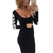 women sexy bodycon long sleeve back hollow out push up cocktail party dress clubwear J4U66