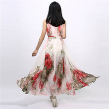Sexy Boho Long Maxi Dresses Casual Floral Beach Chiffon DressesJFY66
