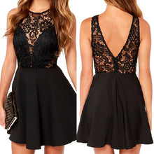 Women Sheer Lace Slim Bodycon Dress Backless Beach Party Club Mini Dress J4U66