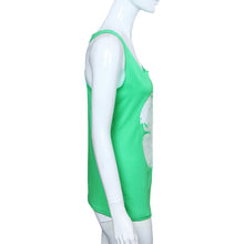 women tank tops leaf print o neck sleeveless casual cami vest women tank tops plus size blusas green J4U66