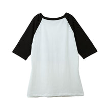 women tops round neck short sleeve tees shirt casual letter print t-shirts patchwork contrastcolor basic blusas femininos J4U66