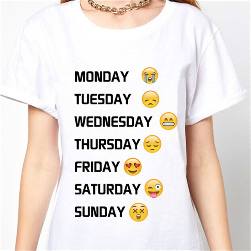 funny clothes emoji t shirt style emotions t shirt women/men top tees t-shirt clothing J4U66