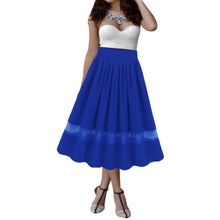 Sexy Women Girl Stretch High Waist Plain Flared Pleated Long Maxi Skirt Beauty Beast romance Pure Skirts J4U66