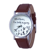 Super & s Women Leather Watch Wathever I am Late Anyway Letter Watches montre femme Relojes mujer J4U66
