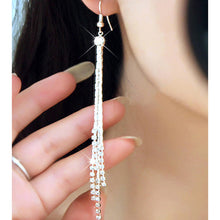 Super Long Dangle Earrings Cocktail Party Wedding Linear EarringsWomen's Chic Rhinestone Tassels Earings J4U66