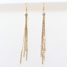 Super Long Dangle Earrings Cocktail Party Wedding Linear EarringsWomen's Chic Rhinestone Tassels Earings J4U66