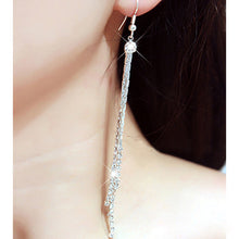 Super Long Dangle Earrings Cocktail Party Wedding Linear EarringsWomen's Chic Rhinestone Tassels Earings J4U66