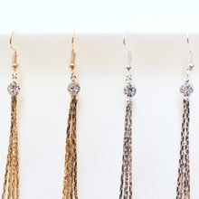 Super Long Dangle Earrings Cocktail Party Wedding Linear EarringsWomen's Chic Rhinestone Tassels Earings J4U66