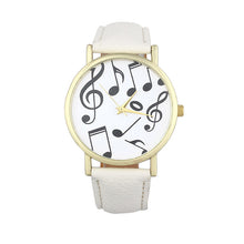 SuperbCasual Musical Notes Women Men Leather Band Analog Quartz Dial Wrist Watch J4U66