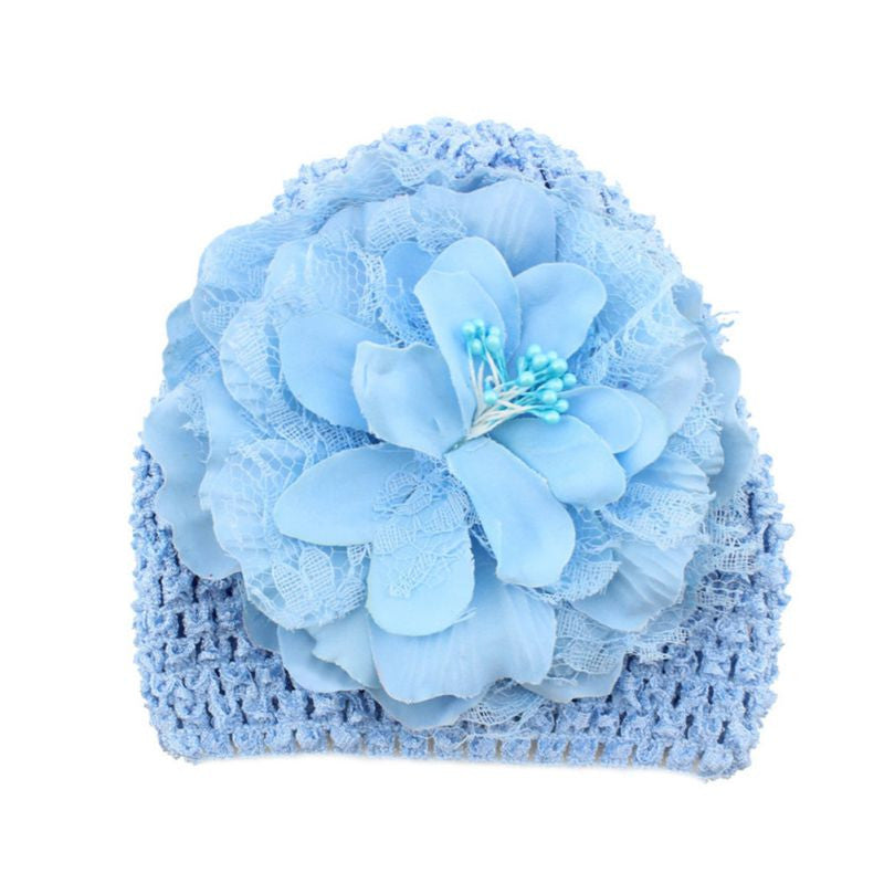 Sweet Baby Kids Girls Flower Knitted Crochet Beanie Toddler Hat Cap PL1 J4U66