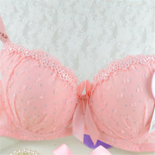 Sweet Girls Sexy Women Lace Bras Bow Push Up Bra Underwired Dot Brassiere 32 34 36 B J4U66