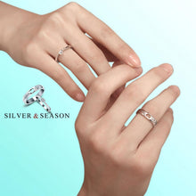 Sweet Heart Wedding Rings Jewelry Silver Plated Rhinestone Couple Rings for Men Women Endless Love Heart Shape Rings J4U66