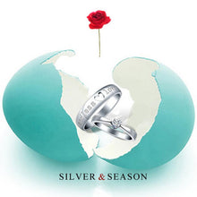 Sweet Heart Wedding Rings Jewelry Silver Plated Rhinestone Couple Rings for Men Women Endless Love Heart Shape Rings J4U66