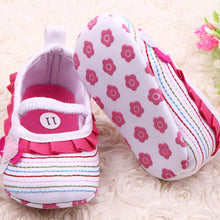 Sweet born Baby Girls Flower Ruffled Shoes Toddler Soft Bottom Kids Crib 0-12M First WalkersJFY66