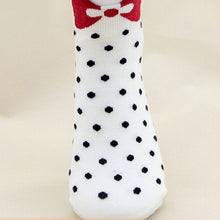 Sweet Women Girls Cute Soft Warm Cotton Polka Dots Bow Short Low Ankle Socks PY3 J4U66