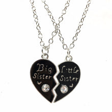 Sweet family jewelry-BFF Cute broken heart style big sister middle sister little sister best sister pendant necklace J4U66