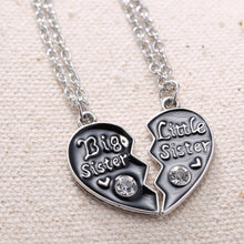 Sweet family jewelry-BFF Cute broken heart style big sister middle sister little sister best sister pendant necklace J4U66
