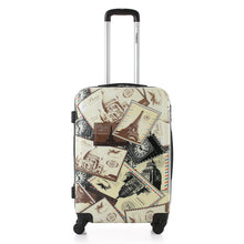 Vintage Suitcase Sets For Girls Rolling Bag  Luggage PC+ABS Travel Trolley 20"/24"/2" Password Eiffel Luggage J4U66