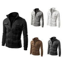 TOP Fashion & Jacket Mens Slim Designed Lapel Cardigan Coat Jacket Stand Collar Quality Padded For Men Overcoat J4U66