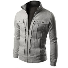 TOP Fashion & Jacket Mens Slim Designed Lapel Cardigan Coat Jacket Stand Collar Quality Padded For Men Overcoat J4U66