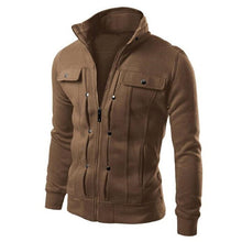 TOP Fashion & Jacket Mens Slim Designed Lapel Cardigan Coat Jacket Stand Collar Quality Padded For Men Overcoat J4U66