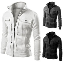 TOP Fashion & Jacket Mens Slim Designed Lapel Cardigan Coat Jacket Stand Collar Quality Padded For Men Overcoat J4U66