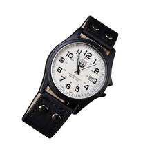 Military Amy Sport Outdoor Genuine Leather Cavas Belt Calendar Dress Quartz Wristwatches Watch 4 Colors for Men J4U66