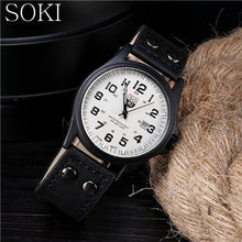 Military Amy Sport Outdoor Genuine Leather Cavas Belt Calendar Dress Quartz Wristwatches Watch 4 Colors for Men J4U66