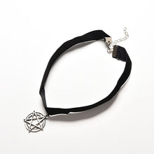 Tibetan Gothic Handmade with Charm Gothic Pendant For Women Inspired Black 10mm Velvet Ribbon Choker Necklace J4U66