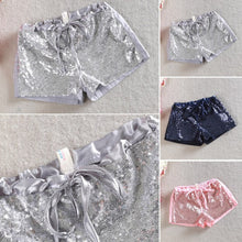 Toddler 2-6 Y Kids Girl Sequins Shorts Short Pants Tie Bow Elastic Waist Trousers PY1 J4U66