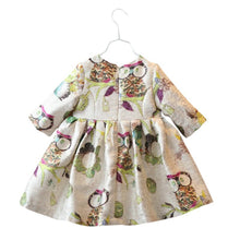 2 years infant baby girls dress half sleeve owl pattern high waist dresses J4U66