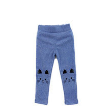 Toddler Baby Girls Skinny Pants Cute Cat Printed StretchyKids Warm Leggings Capris Trousers J4U66