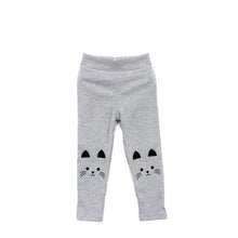 Toddler Baby Girls Skinny Pants Cute Cat Printed StretchyKids Warm Leggings Capris Trousers J4U66