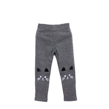 baby girls skinny pants cute cat printed stretchykids warm leggings capris trousers J4U66