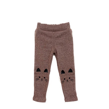 baby girls skinny pants cute cat printed stretchykids warm leggings capris trousers J4U66