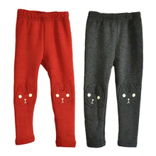 child cozy animal printed leggings girls pants baby fleece trousers J4U66