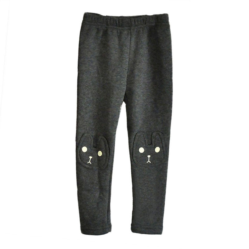 Toddler Child Cozy Animal Printed Leggings Girls Pants Baby Fleece Trousers PY5 J4U66