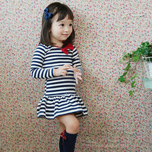 Toddler Kids Girls Dress Cute Cotton Stripe Long Sleeve Princess Clothes New Y2 J4U66