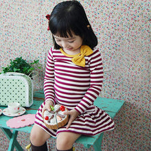 Toddler Kids Girls Dress Cute Cotton Stripe Long Sleeve Princess Clothes New Y2 J4U66