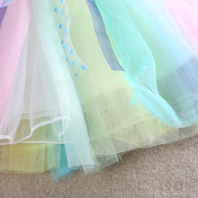 Toddler Kids Girls Rainbow Dress Princess One Piece Gauze Dress Tutu Dress 1-5T PY1 J4U66