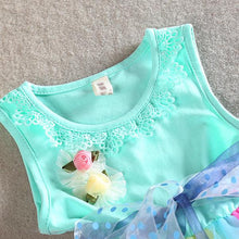 kids girls rainbow dress princess one piece gauze dress tutu dress J4U66
