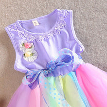 Toddler Kids Girls Rainbow Dress Princess One Piece Gauze Dress Tutu Dress 1-5T PY1 J4U66